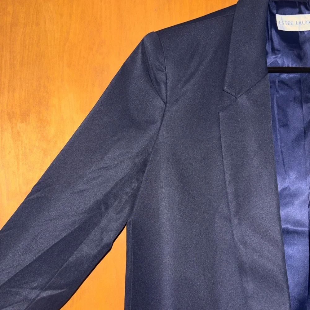 NWT Estée Lauder Midnight Blue Suit Sets: Jackets S & M, both Pants Size 6 - Picture 2 of 12